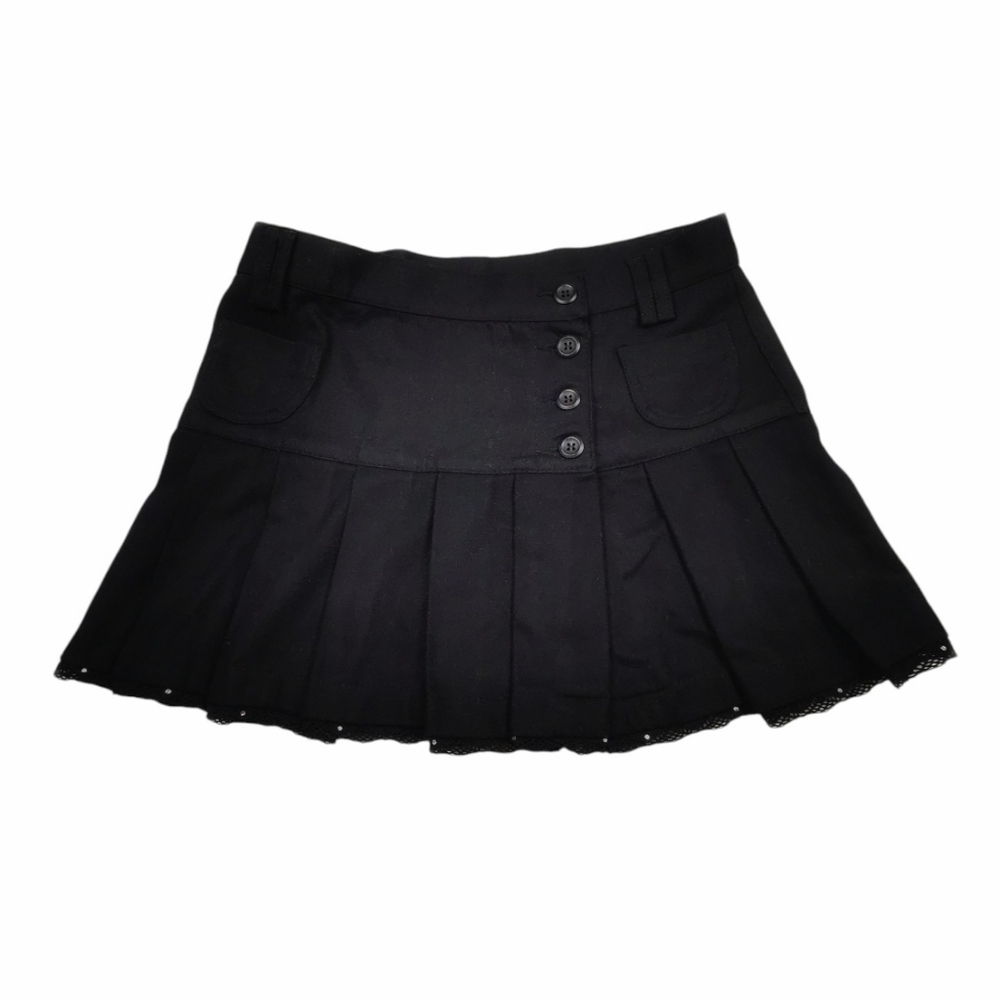 Black Pleated Women's Skirt